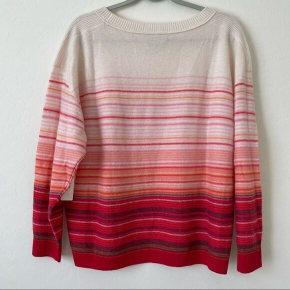 ANTHROPOLOGIE Saturday Sunday Cashmere Striped Ombré Sweater NWT - Picture 8 of 14